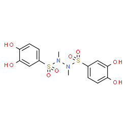 ChemSpider 2D Image | N'-[(3,4-Dihydroxyphenyl)sulfonyl]-3,4-dihydroxy-N,N'-dimethylbenzenesulfonohydrazide | C14H16N2O8S2