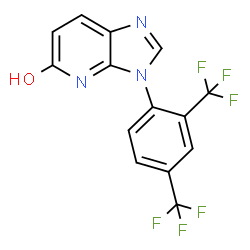 ChemSpider 2D Image | 3-[2,4-Bis(trifluoromethyl)phenyl]-3H-imidazo[4,5-b]pyridin-5-ol | C14H7F6N3O