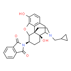 ChemSpider 2D Image | 2-[(6beta)-17-(Cyclopropylmethyl)-3,14-dihydroxy-4,5-epoxymorphinan-6-yl]-1H-isoindole-1,3(2H)-dione | C28H28N2O5
