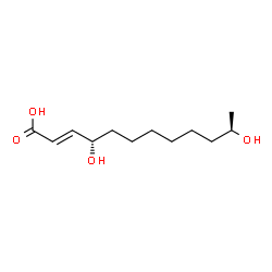 ChemSpider 2D Image | (2E,4S,11R)-4,11-Dihydroxy-2-dodecenoic acid | C12H22O4