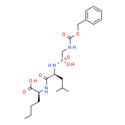 ChemSpider 2D Image | N-[({[(Benzyloxy)carbonyl]amino}methyl)(hydroxy)phosphoryl]-L-leucyl-L-norleucine | C21H34N3O7P