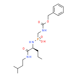 ChemSpider 2D Image | N~2~-[({[(Benzyloxy)carbonyl]amino}methyl)(hydroxy)phosphoryl]-N-(3-methylbutyl)-L-norvalinamide | C19H32N3O5P