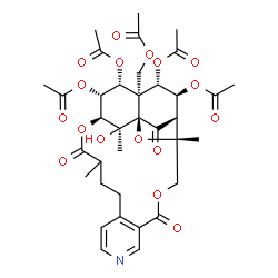 ChemSpider 2D Image | (1R,3R,18S,19R,20R,21R,22S,23S,24S,26S)-21-(Acetoxymethyl)-26-hydroxy-3,15,26-trimethyl-6,16,25-trioxo-2,5,17-trioxa-9-azapentacyclo[16.7.1.0~1,21~.0~3,24~.0~7,12~]hexacosa-7,9,11-triene-19,20,22,23-t
etrayl tetraacetate | C36H43NO17