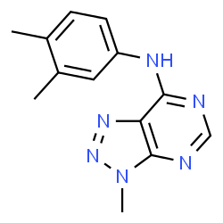 ChemSpider 2D Image | N-(3,4-Dimethylphenyl)-3-methyl-3H-[1,2,3]triazolo[4,5-d]pyrimidin-7-amine | C13H14N6
