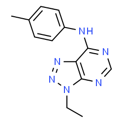ChemSpider 2D Image | 3-Ethyl-N-(4-methylphenyl)-3H-[1,2,3]triazolo[4,5-d]pyrimidin-7-amine | C13H14N6