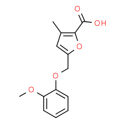 ChemSpider 2D Image | 5-[(2-Methoxyphenoxy)methyl]-3-methyl-2-furoic acid | C14H14O5