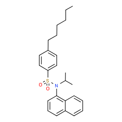 ChemSpider 2D Image | 4-Hexyl-N-isopropyl-N-(1-naphthyl)benzenesulfonamide | C25H31NO2S