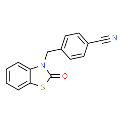ChemSpider 2D Image | 4-[(2-Oxo-1,3-benzothiazol-3(2H)-yl)methyl]benzonitrile | C15H10N2OS