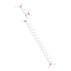 ChemSpider 2D Image | N-(16-Carboxyhexadecanoyl)-L-Glutamic Acid | C21H37NO7