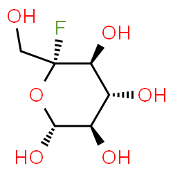 ChemSpider 2D Image | (2r,3r,4r,5s,6r)-6-Fluoranyl-6-(Hydroxymethyl)oxane-2,3,4,5-Tetrol | C6H11FO6