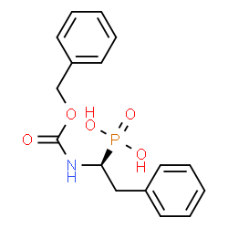 ChemSpider 2D Image | [(1S)-1-{[(Benzyloxy)carbonyl]amino}-2-phenylethyl]phosphonic acid | C16H18NO5P