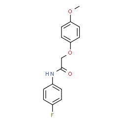 ChemSpider 2D Image | N-(4-Fluorophenyl)-2-(4-methoxyphenoxy)acetamide | C15H14FNO3