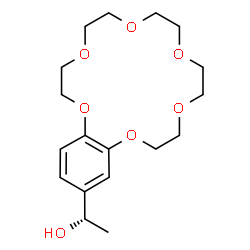 ChemSpider 2D Image | (1S)-1-(2,3,5,6,8,9,11,12,14,15-Decahydro-1,4,7,10,13,16-benzohexaoxacyclooctadecin-18-yl)ethanol | C18H28O7