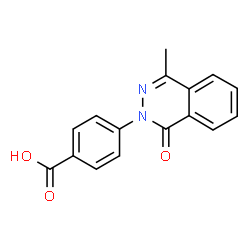 ChemSpider 2D Image | 4-(4-Methyl-1-oxo-2(1H)-phthalazinyl)benzoic acid | C16H12N2O3