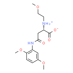 ChemSpider 2D Image | (2S)-4-[(2,5-Dimethoxyphenyl)amino]-2-[(2-methoxyethyl)ammonio]-4-oxobutanoate | C15H22N2O6