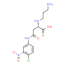 ChemSpider 2D Image | N~2~-(3-Aminopropyl)-N-(4-chloro-3-nitrophenyl)-L-asparagine | C13H17ClN4O5