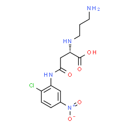 ChemSpider 2D Image | N~2~-(3-Aminopropyl)-N-(2-chloro-5-nitrophenyl)-L-asparagine | C13H17ClN4O5