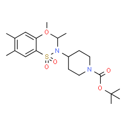ChemSpider 2D Image | 2-Methyl-2-propanyl 4-{isopropyl[(2-methoxy-4,5-dimethylphenyl)sulfonyl]amino}-1-piperidinecarboxylate | C22H36N2O5S