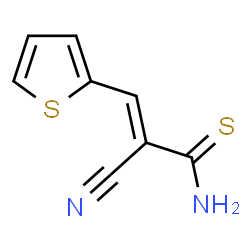 ChemSpider 2D Image | 2-cyano-3-(2-thienyl)prop-2-enethioamide | C8H6N2S2