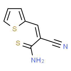 ChemSpider 2D Image | (2Z)-2-Cyano-3-(2-thienyl)-2-propenethioamide | C8H6N2S2