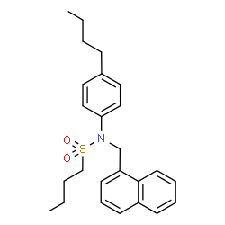 ChemSpider 2D Image | N-(4-Butylphenyl)-N-(1-naphthylmethyl)-1-butanesulfonamide | C25H31NO2S