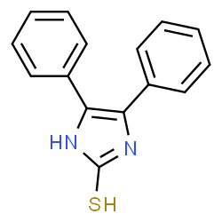 ChemSpider 2D Image | 4,5-Diphenyl-2-imidazolethiol | C15H12N2S