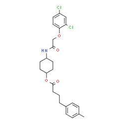 ChemSpider 2D Image | 4-{[(2,4-Dichlorophenoxy)acetyl]amino}cyclohexyl 4-(4-methylphenyl)butanoate | C25H29Cl2NO4