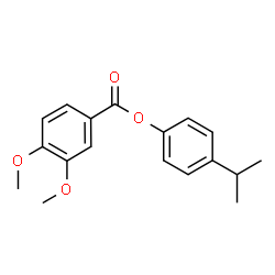ChemSpider 2D Image | 4-Isopropylphenyl 3,4-dimethoxybenzoate | C18H20O4