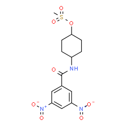 ChemSpider 2D Image | 4-[(3,5-Dinitrobenzoyl)amino]cyclohexyl methanesulfonate | C14H17N3O8S