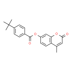 ChemSpider 2D Image | 4-Methyl-2-oxo-2H-chromen-7-yl 4-tert-butylbenzoate | C21H20O4