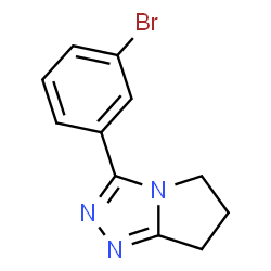 ChemSpider 2D Image | 3-(3-bromophenyl)-5H,6H,7H-pyrrolo[2,1-c][1,2,4]triazole | C11H10BrN3