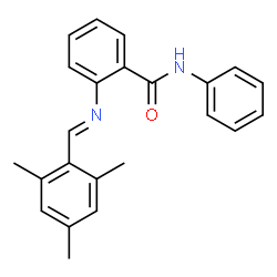 ChemSpider 2D Image | 2-[(E)-(Mesitylmethylene)amino]-N-phenylbenzamide | C23H22N2O
