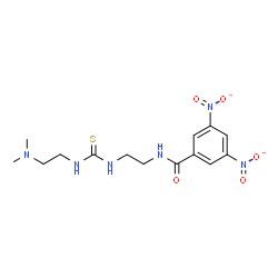 ChemSpider 2D Image | N-[2-({[2-(Dimethylamino)ethyl]carbamothioyl}amino)ethyl]-3,5-dinitrobenzamide | C14H20N6O5S