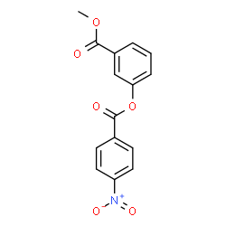 ChemSpider 2D Image | Methyl 3-[(4-nitrobenzoyl)oxy]benzoate | C15H11NO6