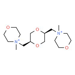ChemSpider 2D Image | 4,4'-[(2S,5S)-1,4-Dioxane-2,5-diylbis(methylene)]bis(4-methylmorpholin-4-ium) | C16H32N2O4