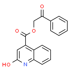 ChemSpider 2D Image | phenacyl 2-hydroxyquinoline-4-carboxylate | C18H13NO4