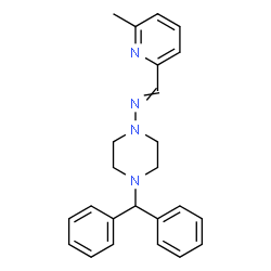 ChemSpider 2D Image | N-[4-(Diphenylmethyl)-1-piperazinyl]-1-(6-methyl-2-pyridinyl)methanimine | C24H26N4