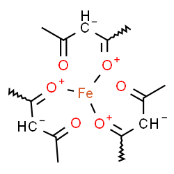 ChemSpider 2D Image | Tris[(2Z)-2,4-pentanedionato-kappaO~2~]iron | C15H21FeO6