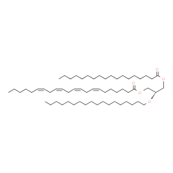 ChemSpider 2D Image | (2S)-2-(Octadecyloxy)-3-(stearoyloxy)propyl (7Z,10Z,13Z,16Z)-7,10,13,16-docosatetraenoate | C61H112O5