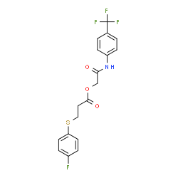 ChemSpider 2D Image | 2-Oxo-2-{[4-(trifluoromethyl)phenyl]amino}ethyl 3-[(4-fluorophenyl)sulfanyl]propanoate | C18H15F4NO3S
