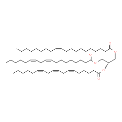 ChemSpider 2D Image | 3-[(9Z,12Z)-9,12-Octadecadienoyloxy]-2-[(6Z,9Z,12Z)-6,9,12-octadecatrienoyloxy]propyl (11Z)-11-icosenoate | C59H102O6
