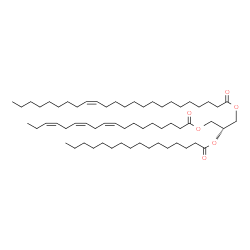 ChemSpider 2D Image | 3-[(9Z,12Z,15Z)-9,12,15-Octadecatrienoyloxy]-2-(palmitoyloxy)propyl (15Z)-15-tetracosenoate | C61H110O6