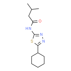 ChemSpider 2D Image | N-(5-Cyclohexyl-1,3,4-thiadiazol-2-yl)-3-methylbutanamide | C13H21N3OS