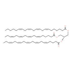 ChemSpider 2D Image | (2S)-2-[(5Z,8Z,11Z,14Z,17Z)-5,8,11,14,17-Icosapentaenoyloxy]-3-[(6Z,9Z,12Z,15Z)-6,9,12,15-octadecatetraenoyloxy]propyl (7Z,10Z,13Z,16Z)-7,10,13,16-docosatetraenoate | C63H96O6