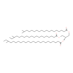 ChemSpider 2D Image | 1-[(18-Methylicosanoyl)oxy]-3-[(18-methylnonadecanoyl)oxy]-2-propanyl 22-methyltetracosanoate | C69H134O6