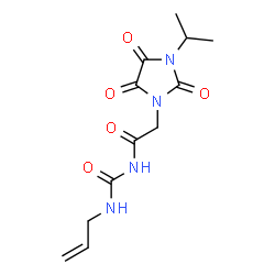 ChemSpider 2D Image | N-(Allylcarbamoyl)-2-(3-isopropyl-2,4,5-trioxo-1-imidazolidinyl)acetamide | C12H16N4O5