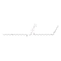 ChemSpider 2D Image | (2R)-2-[(13E,16E)-13,16-Docosadienoyloxy]-3-[(11E)-11-octadecenoyloxy]propyl 2-(trimethylammonio)ethyl phosphate | C48H90NO8P