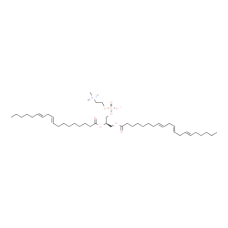 ChemSpider 2D Image | (2R)-3-[(8E,11E,14E)-8,11,14-Icosatrienoyloxy]-2-[(9E,12E)-9,12-octadecadienoyloxy]propyl 2-(trimethylammonio)ethyl phosphate | C46H82NO8P