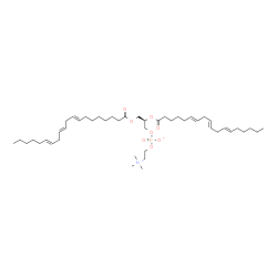 ChemSpider 2D Image | (2R)-3-[(8E,11E,14E)-8,11,14-Icosatrienoyloxy]-2-[(6E,9E,12E)-6,9,12-octadecatrienoyloxy]propyl 2-(trimethylammonio)ethyl phosphate | C46H80NO8P