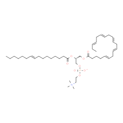 ChemSpider 2D Image | (2R)-2-[(9E)-9-Hexadecenoyloxy]-3-[(5E,8E,11E,14E,17E)-5,8,11,14,17-icosapentaenoyloxy]propyl 2-(trimethylammonio)ethyl phosphate | C44H76NO8P